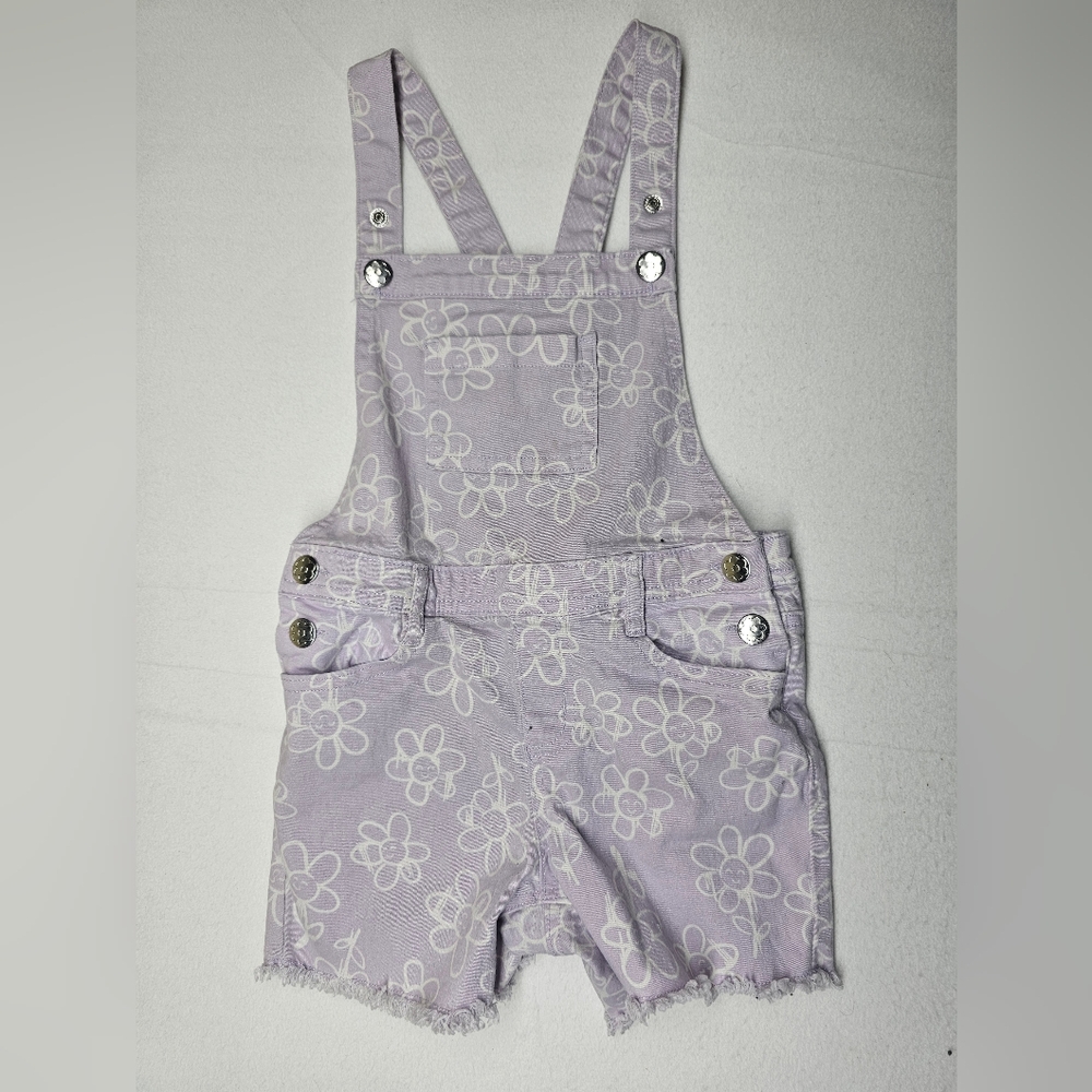 Charming Lilac Floral Kids Overalls